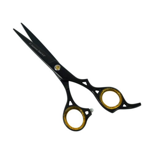 6" black whole hair cutting scissor
