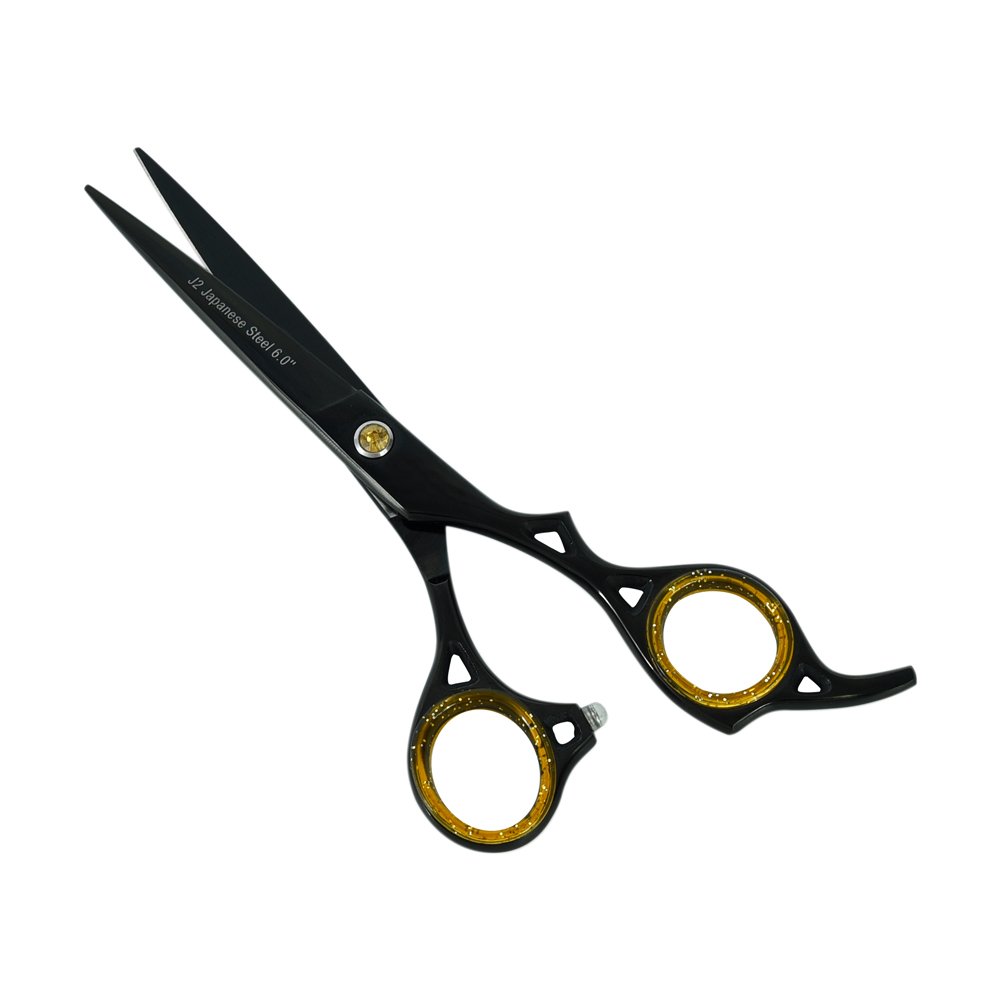 6" black whole hair cutting scissor